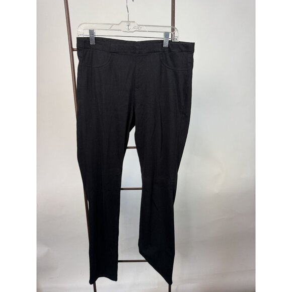 Uniqlo Womens Black Stretch Pants XL Polyester Cotton Spandex Blend - Picture 9 of 11